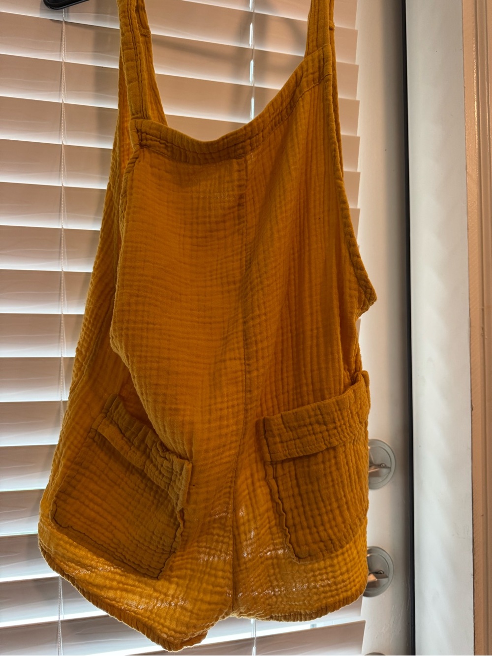 Forever 21 Mustard Yellow Swim Coverup Tank Pocket Romper